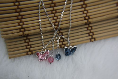 时尚热销纯银s990千足银s925女锆石水晶蝴蝶脚链